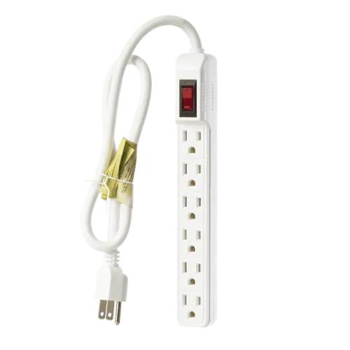 Supresor de picos BLANCO 6 Salidas Multinet 6 Tomas